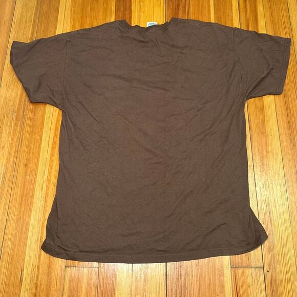 Fruit-of-the-loom Men's Brown T-shirt - Picture 2 of 3